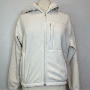 TNA / Aritzia Cream Polartec Zip-Up Hoodie